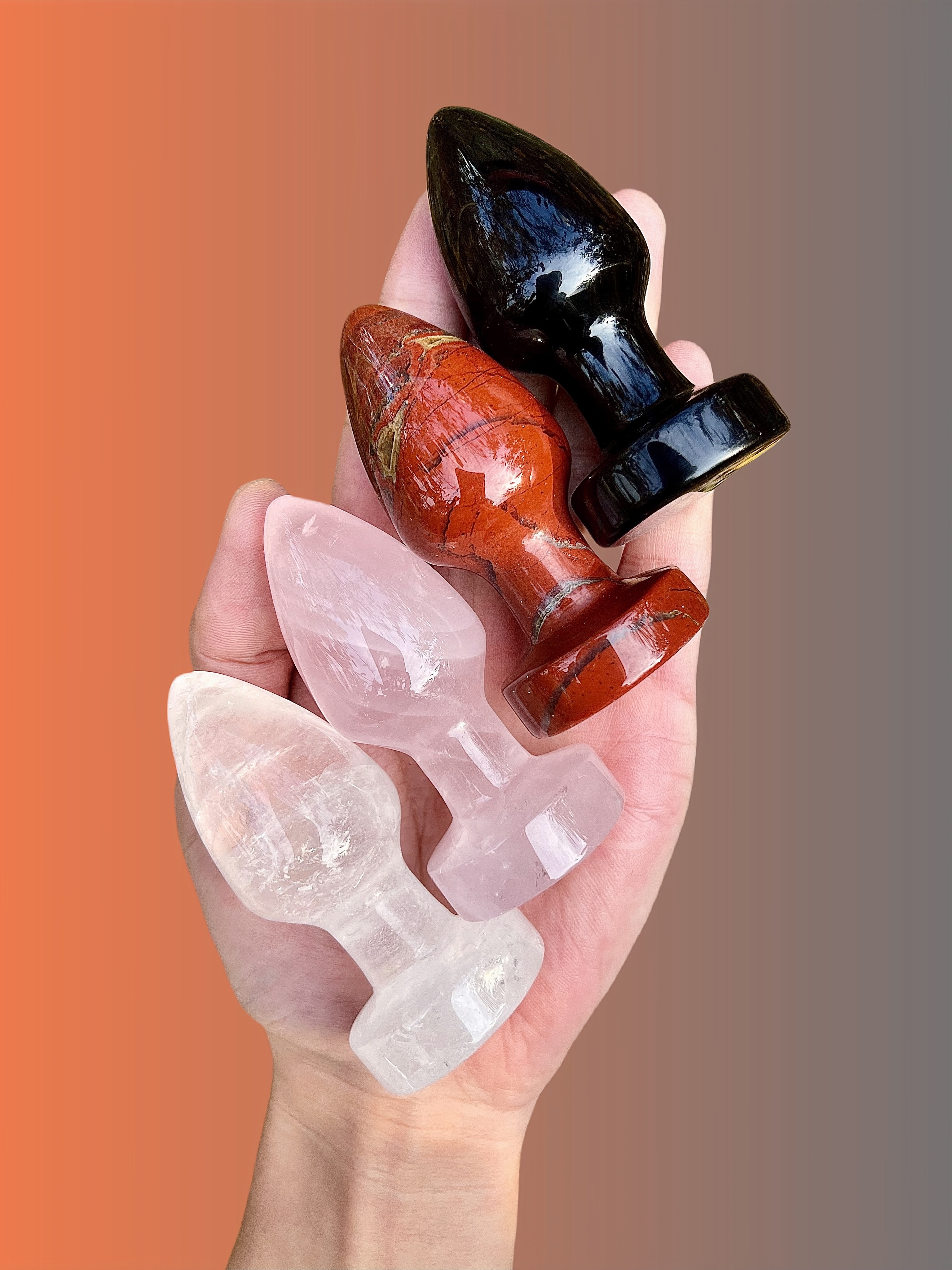 rose quartz anal plug Jade Sex Toy Rose Quartz Anal Plug for Woman main image 1
