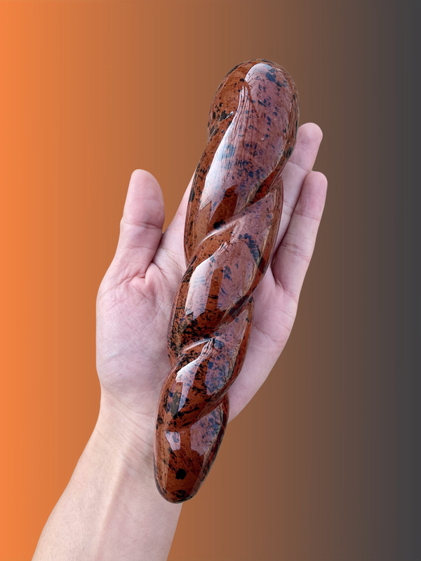 helix a mahogany obsidian massage wand